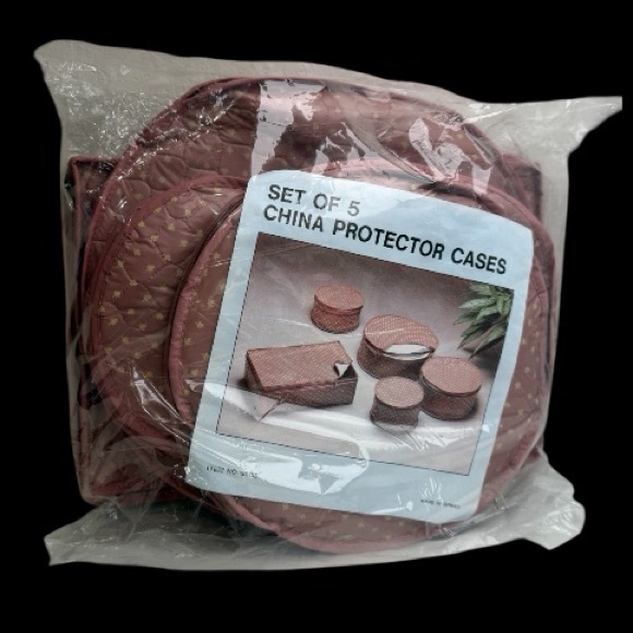 Other - Vintage China Protector Cases Set of 5 Zippered Quilted Vinyl 90s New Old Stock